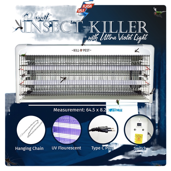 Aluminum Electric UV Light Kill Pest Mosquito Insect Fly Killer Shopee Philippines