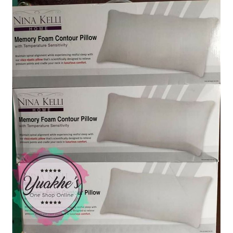 Nina kelli memory 2025 foam contour pillow