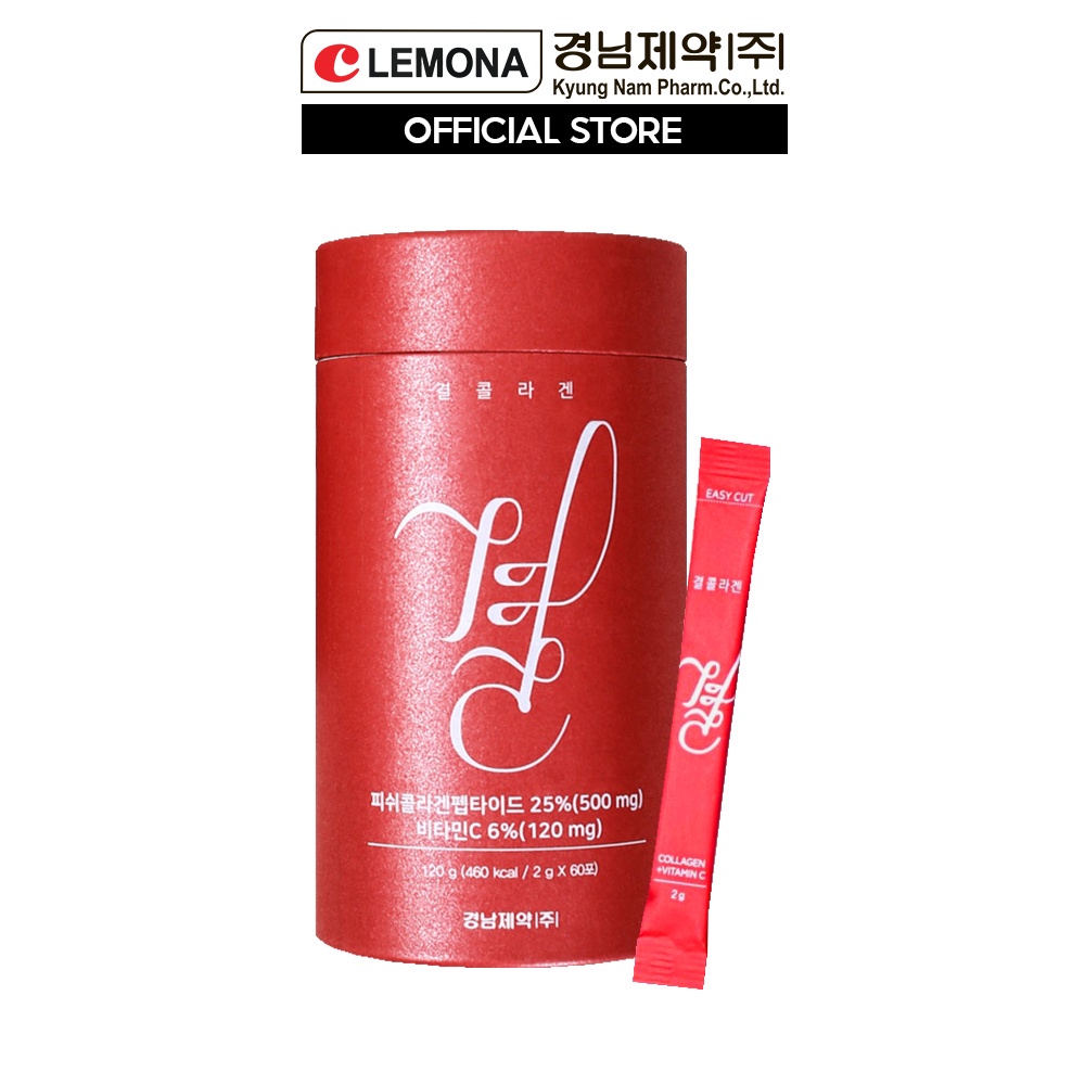 frozen collagen capsule 【local COD】 LEMONA Gyeol Collagen Vitamin C Powder Drink 1Tub 500mg/10