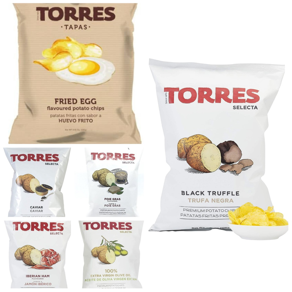Torres Selecta Premium Potato Chips [ Black Truffle / Extra Virgin