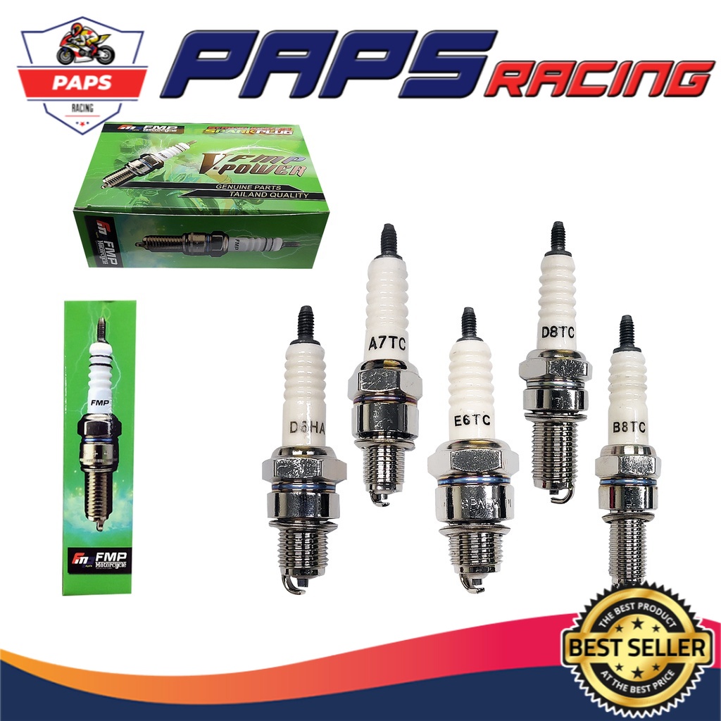 Motorcycle SPARKPLUG V-POWER (SPVP) B8TC/A7TC/E6TC/D8TC/D6HA | Shopee ...