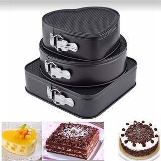 HIWARE Springform Pan Set of 3 Non-stick Cheesecake Pan, Leakproof Round  Cake Pan Set Includes 3 Pieces 6 8 10 Springform Pans with 150 Pcs