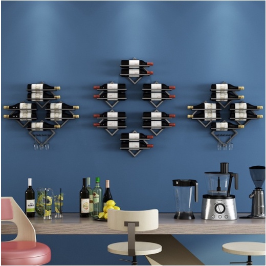 Retro Wine Bottle Holder Wine Rack Champagne Bottles Stand Glass Cup ...