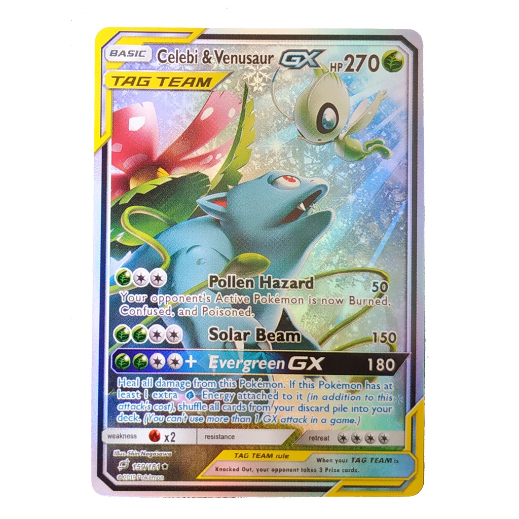 Celebi & Venusaur Tag Team GX Card 159/181 Selebi Fujibana Pokemon