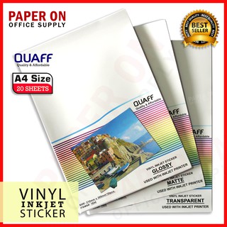 10/50 Sheets Holographic Printable Vinyl Sticker Paper  Matte/Glossy/Transparent/Silver/Gold Adhesive Sticker for Inkjet Printer -  AliExpress