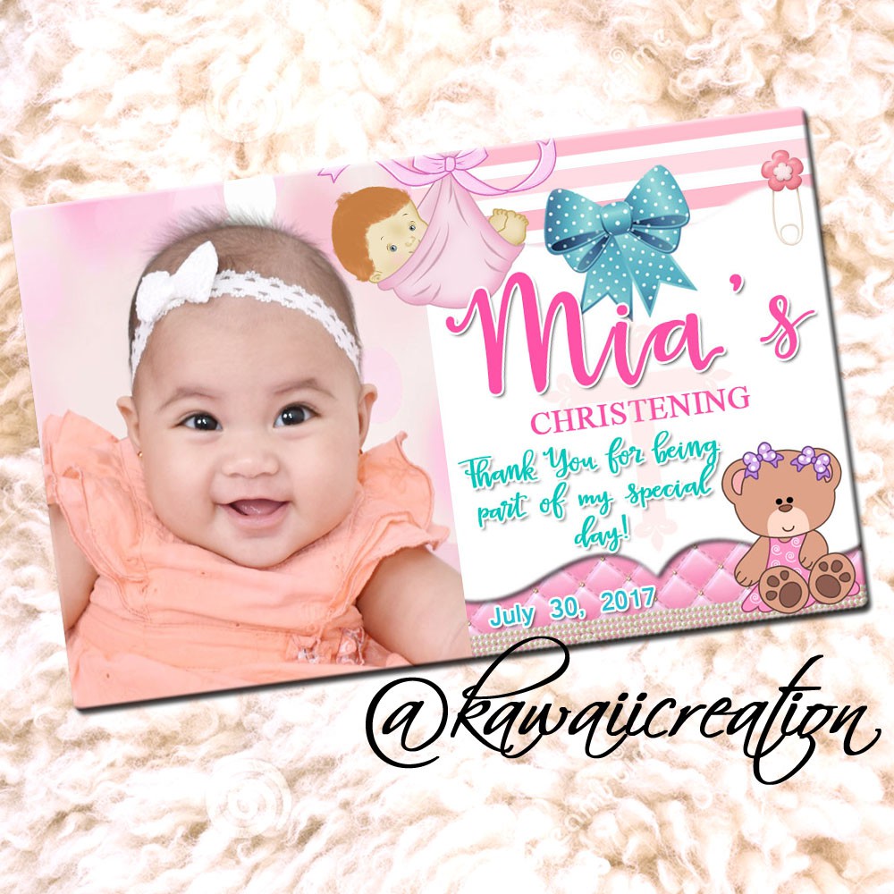 baby girl's christening souvenir (glittery) Shopee Philippines