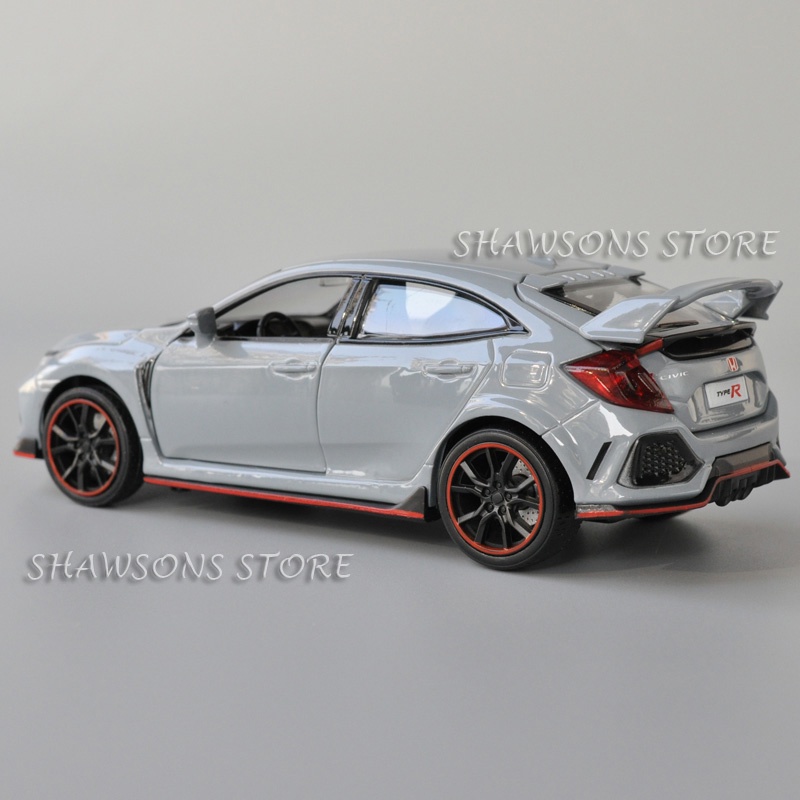 1:32 Scale Diecast Metal Car Model Honda Civic Type R Replica Pull Back ...