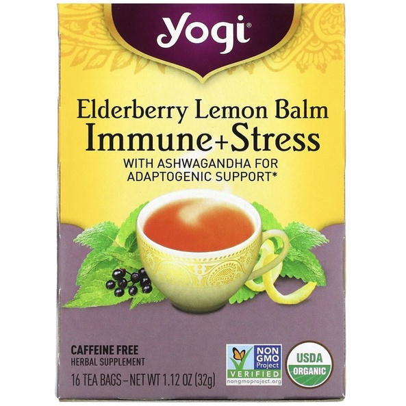 Yogi Tea, (Echinacea Immune Support & Elderberry Lemon Balm Immune ...