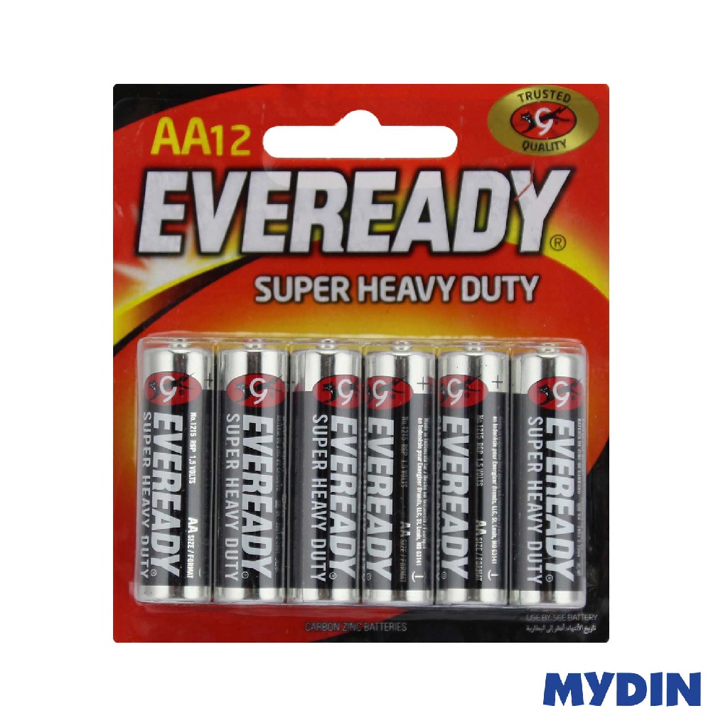 Eveready Battery Super Heavy Duty AA (12 Pcs) 1215BP12 | Shopee Philippines