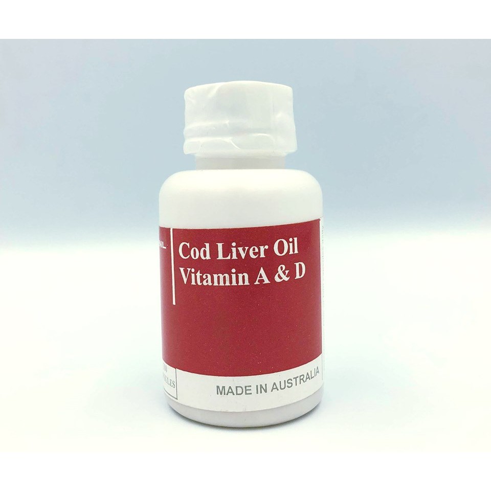 Cod Liver Oil, Vitamin A & D, 100 Capsules for Gamefowl and Pets