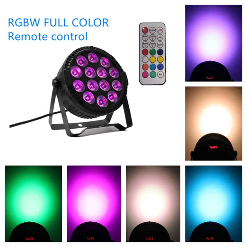 Remote control, 14 Leds RGBW 4in 1 RGB Led flat par,led par light ...