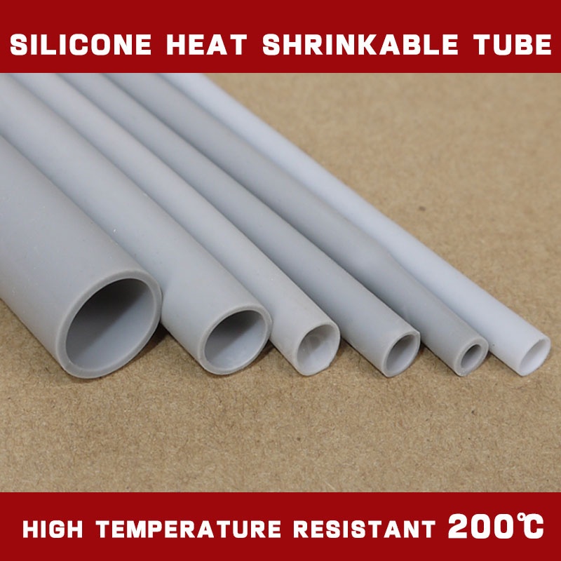 Silicone heatshrinkable tube gray 0.825mm, soft and wearresistant
