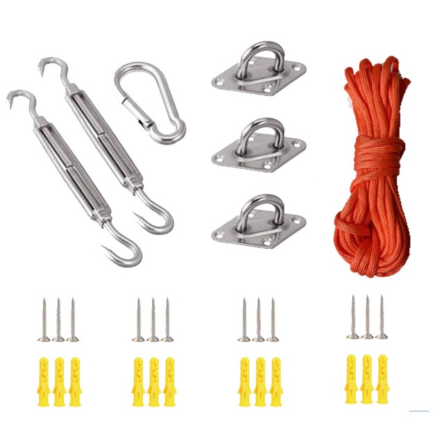 Shade Sail Hardware Kit Mounting Hanging Installation For Outdoor Pool   A327b2d570a50c864ce8a0d7c0c63c94