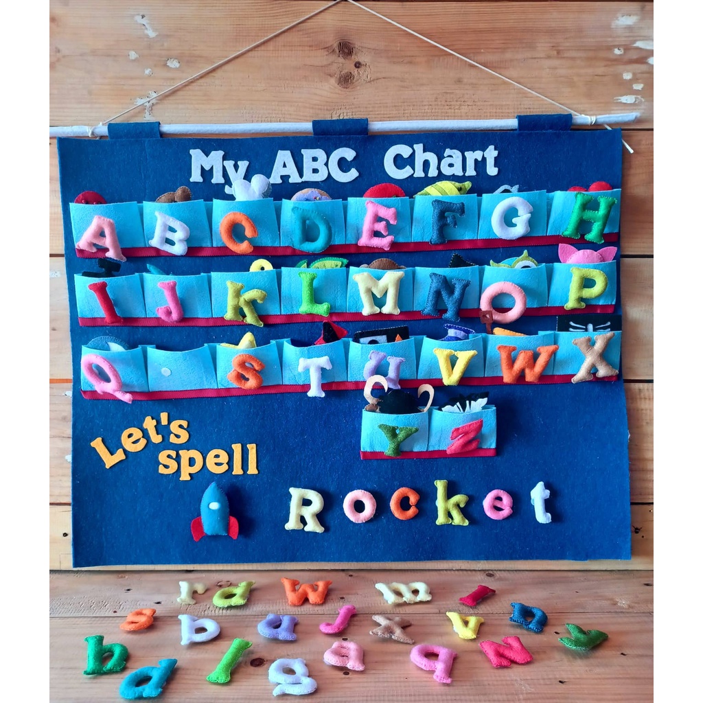 Felt Alphabet Chart For Toddlers and Preschoolers | Shopee Philippines