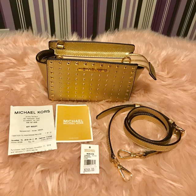 Mini selma discount studded michael kors