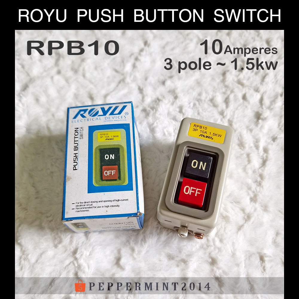 Royu Push Button On Off Opening Closing Switch Device High Current ...
