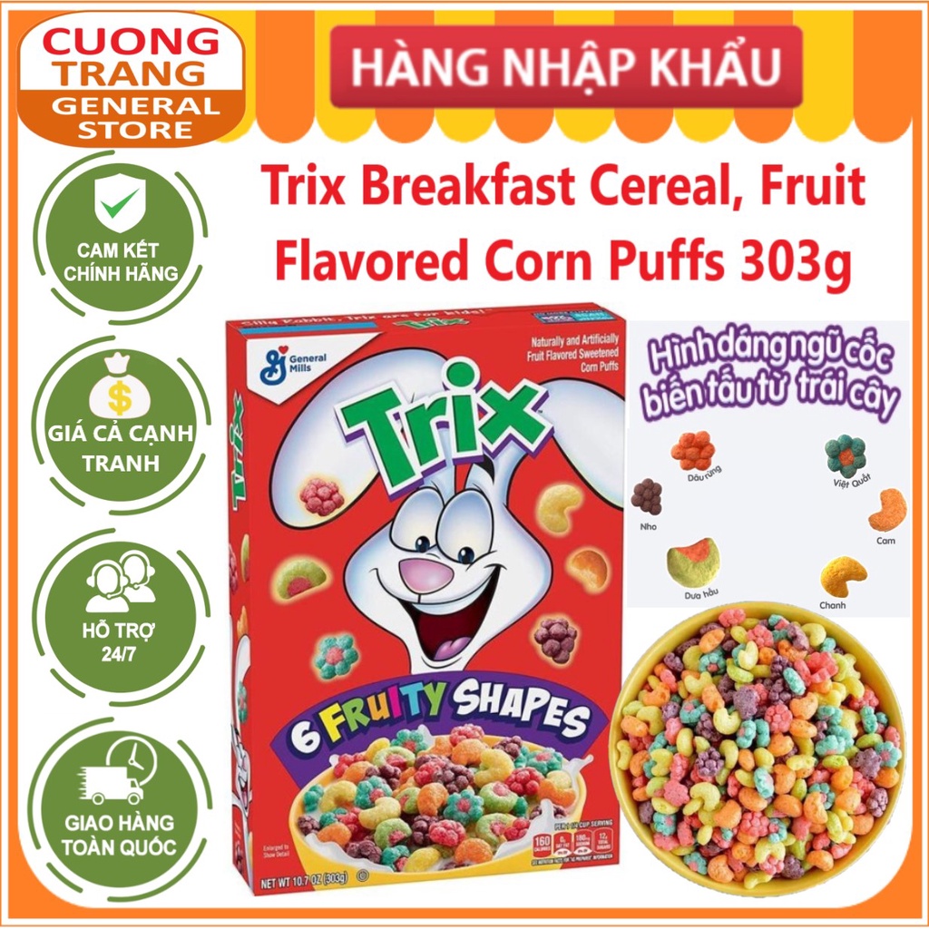 Trix breakfast cereal, fruit flavored corn puffs 303g | Shopee Philippines