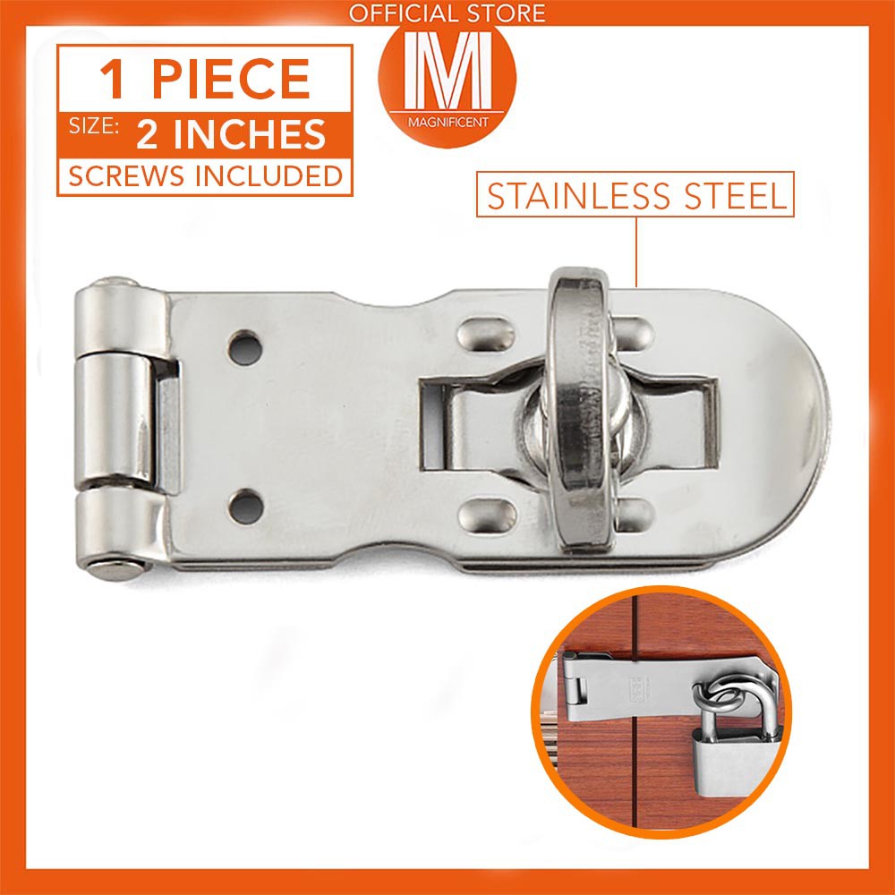 Stainless Steel 304 Safety Hasp with Lock Button | Shopee Philippines