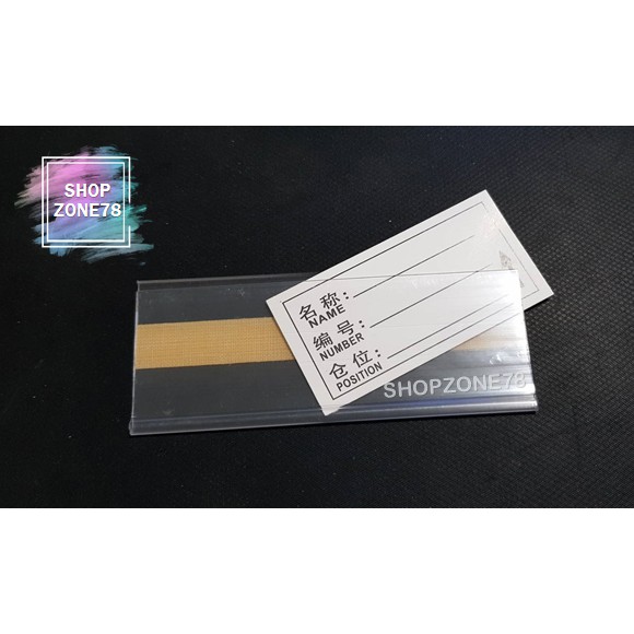 Plastic Label For Insert On The Back Is Adhesive Strip (1 Set = 20 ...