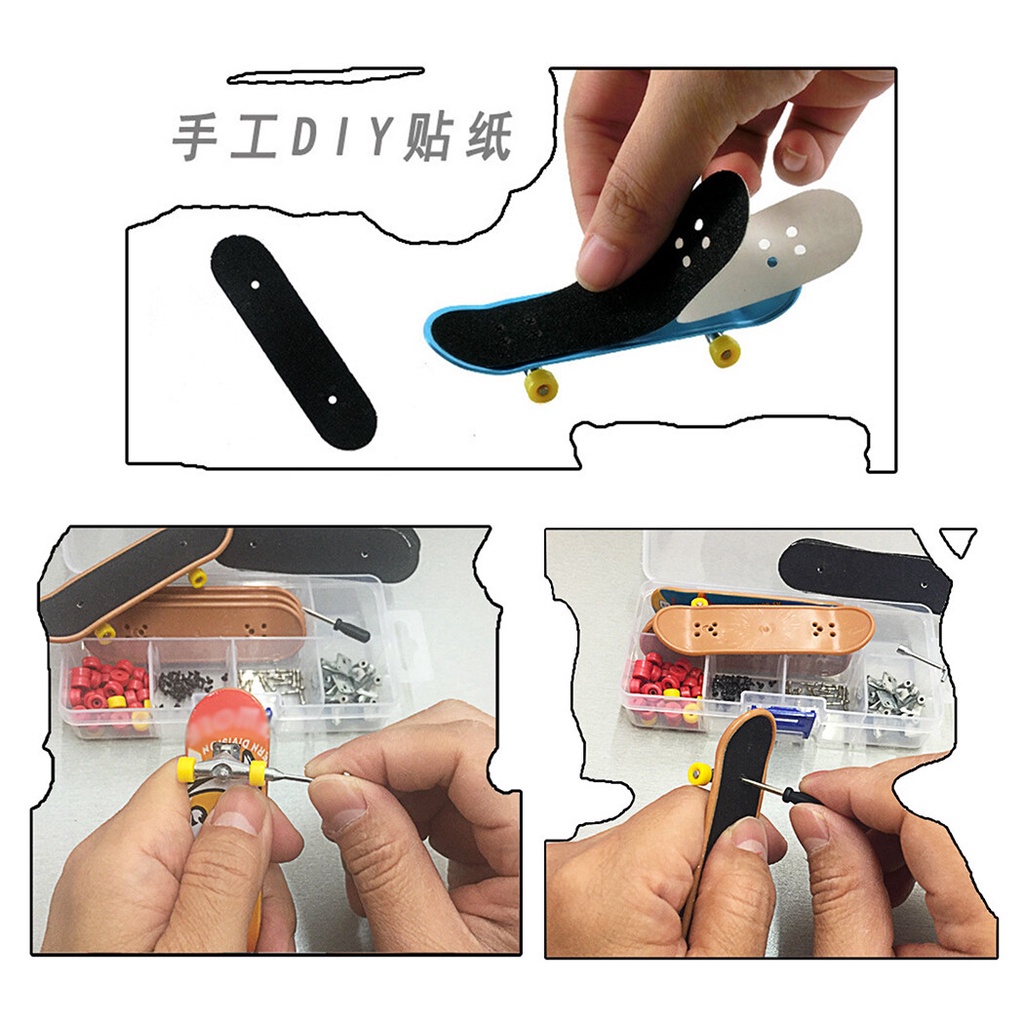 TSDRBWO Vingerskateboards, mini-vingerboard, doe-het-zelf set, vingerspeelgoedset, vingerboardhellingset, vingerboard skateset, vingerskateboardoprijset, vingerskateparkset, kinderspeelgoed voor