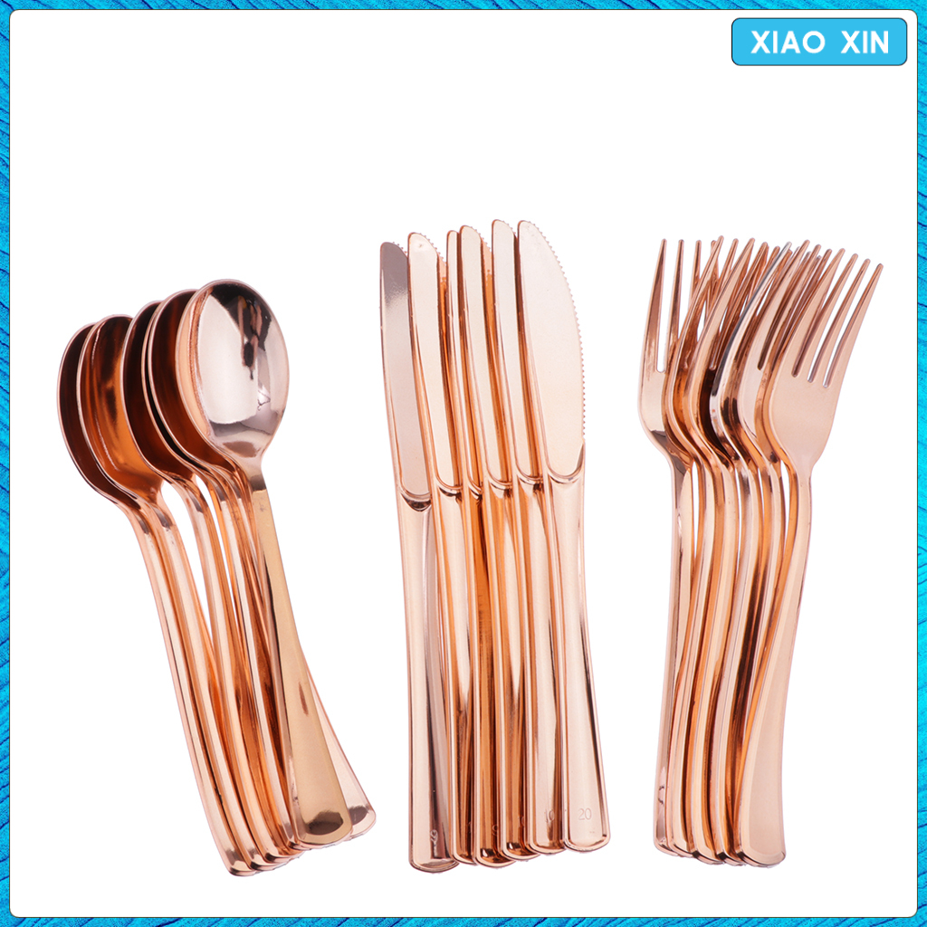 18pcs Silverware Cutlery Set, 8 Forks, 8 Flatware Utensils Set Gold