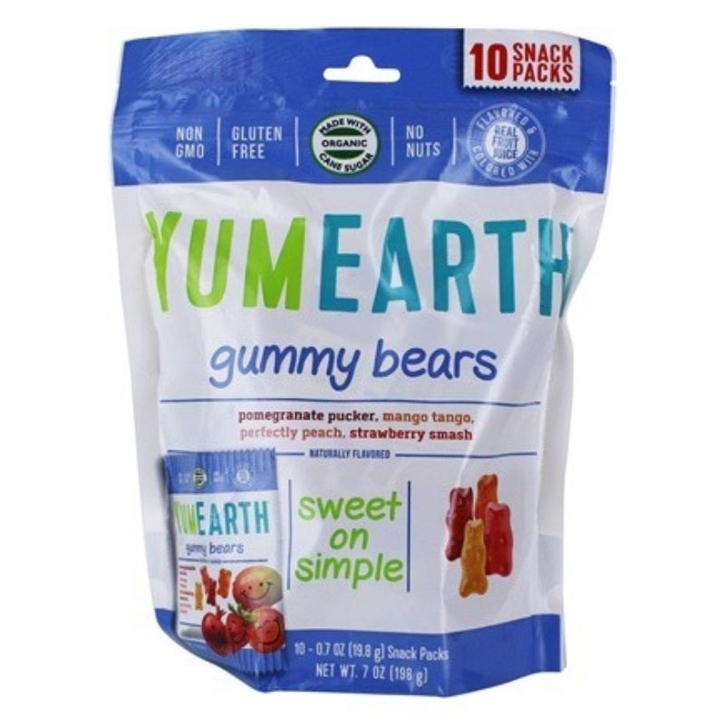 Yumearth gummy bears organic Gummies - Yum earth Gummy Kids @10pack ...