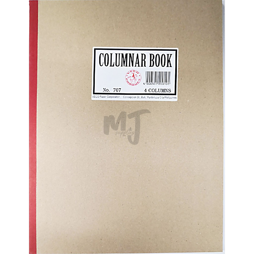 Veco Columnar Book (No. Columns, Journal, Ledger, Record) Shopee
