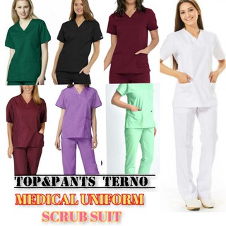 medical uniform plain set scrub suit