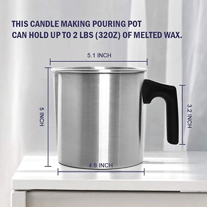 1.2/3L Wax Melting Pot Pouring Kettle Candle Soap Hand Tool Shopee