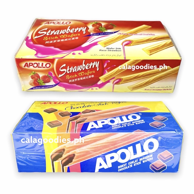 Apollo Wafer Sticks (Chocolate/Strawberry) | Shopee Philippines