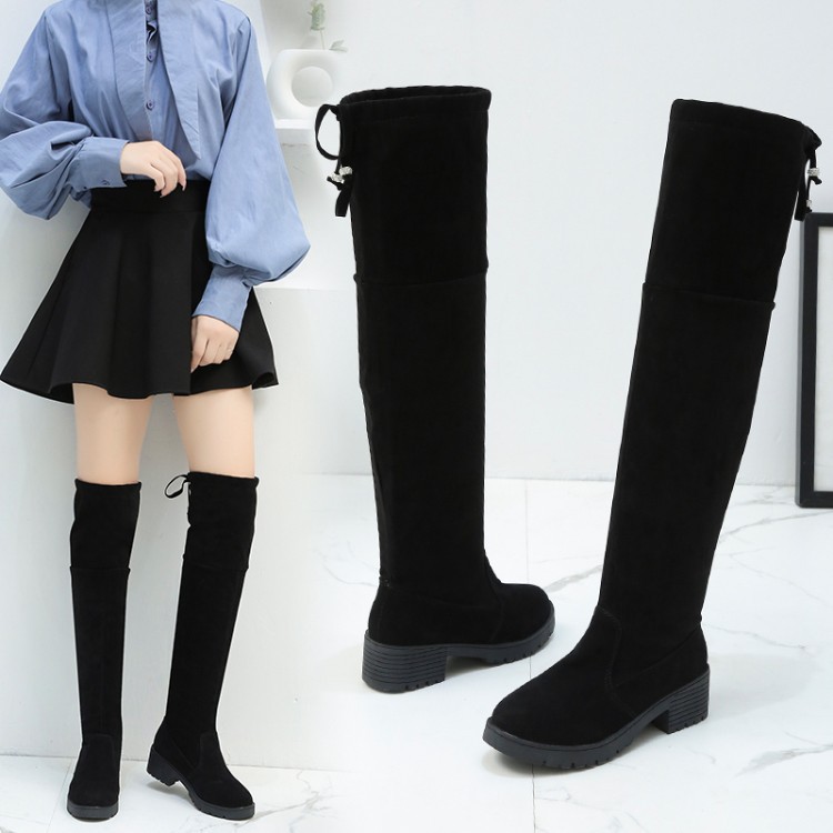 Korean knee hot sale high boots