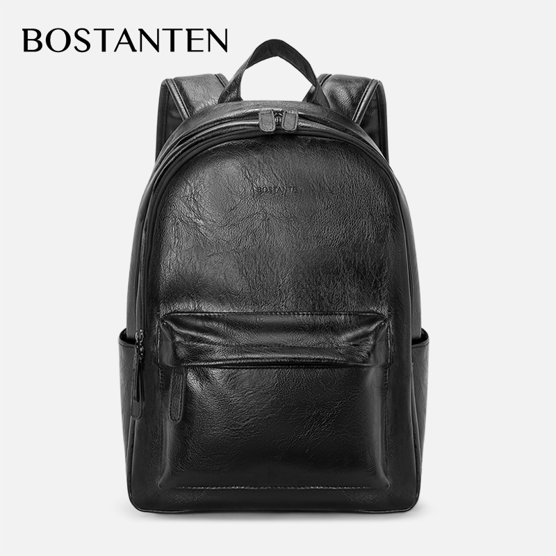 Bostanten Korean leather backpack casual travel travel bag