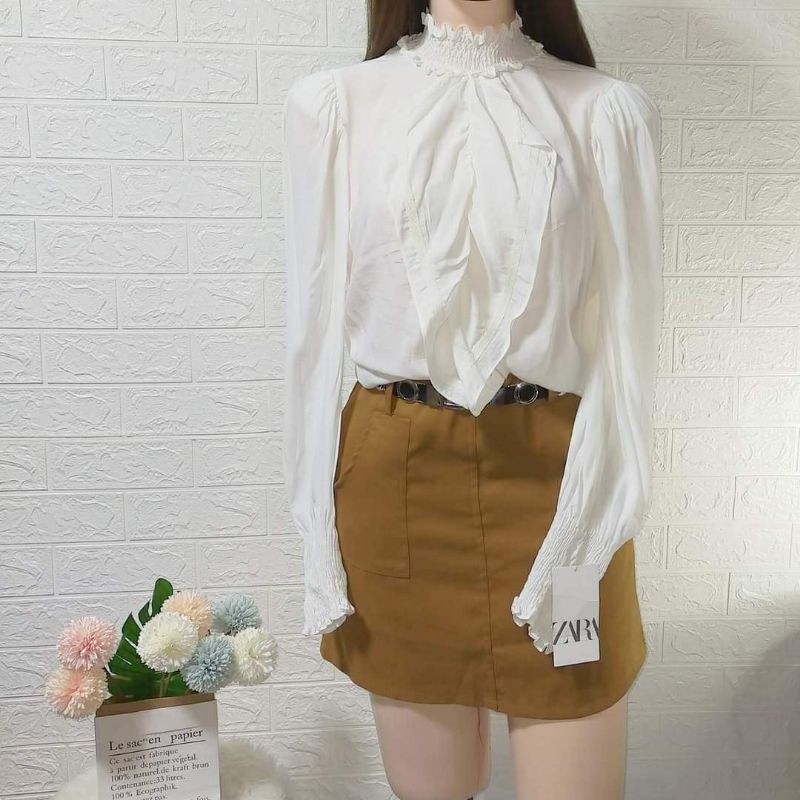 Blouse rose zara hot sale