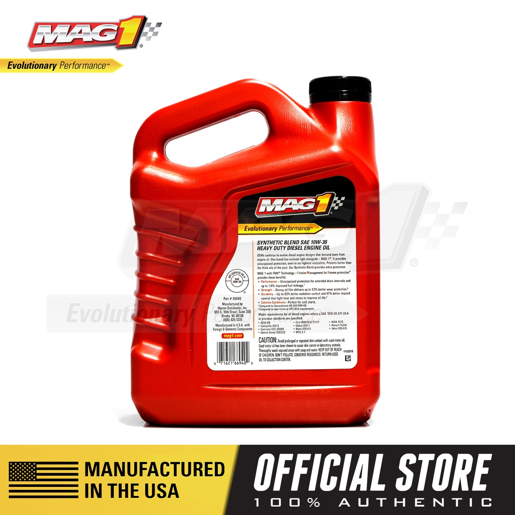 MAG 1 10w30 Synthetic Blend HeavyDuty Diesel Engine Oil 1 Gal MAG 1 ...