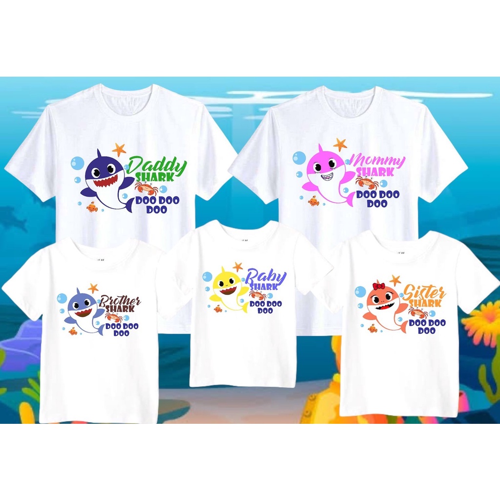 Baby shark matching family hot sale shirts