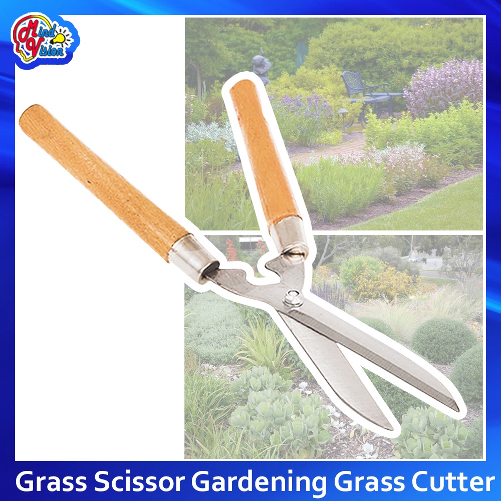 Wood Garden Lawn Grass Scissor Gardening Grass Cutter Shopee Philippines