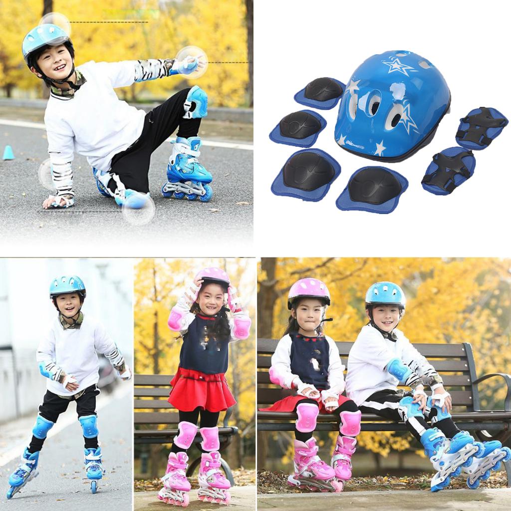 Set Boy Girl Knee Elbow Pad Sets Children Scooter Skate Roller Guard ...