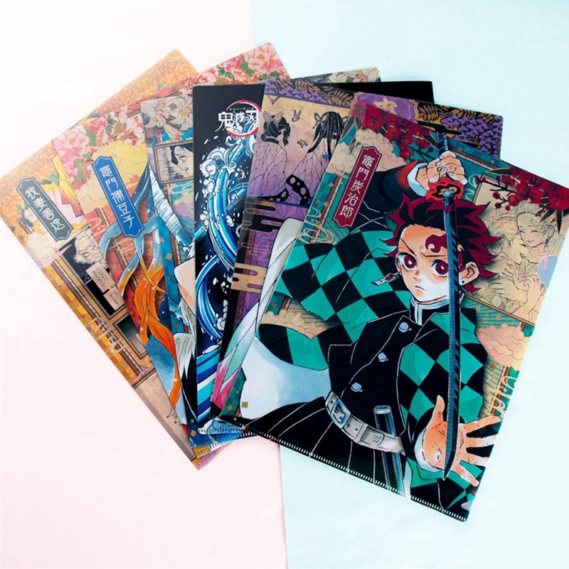 Anime A4 Folder Demon Slayer Kimetsu No Yaiba Folder A4 File Bag ...