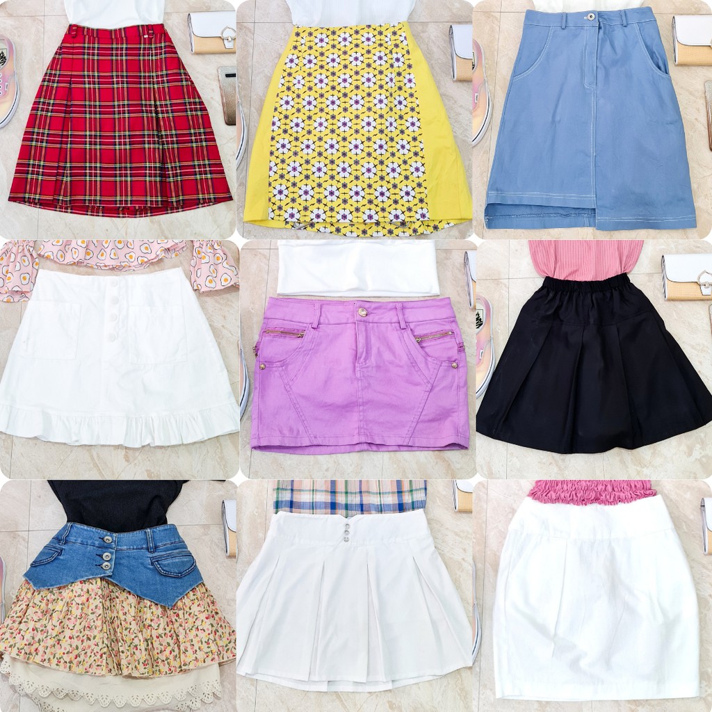 Korean Trendy Cotton Skirts Bundle Shopee Philippines