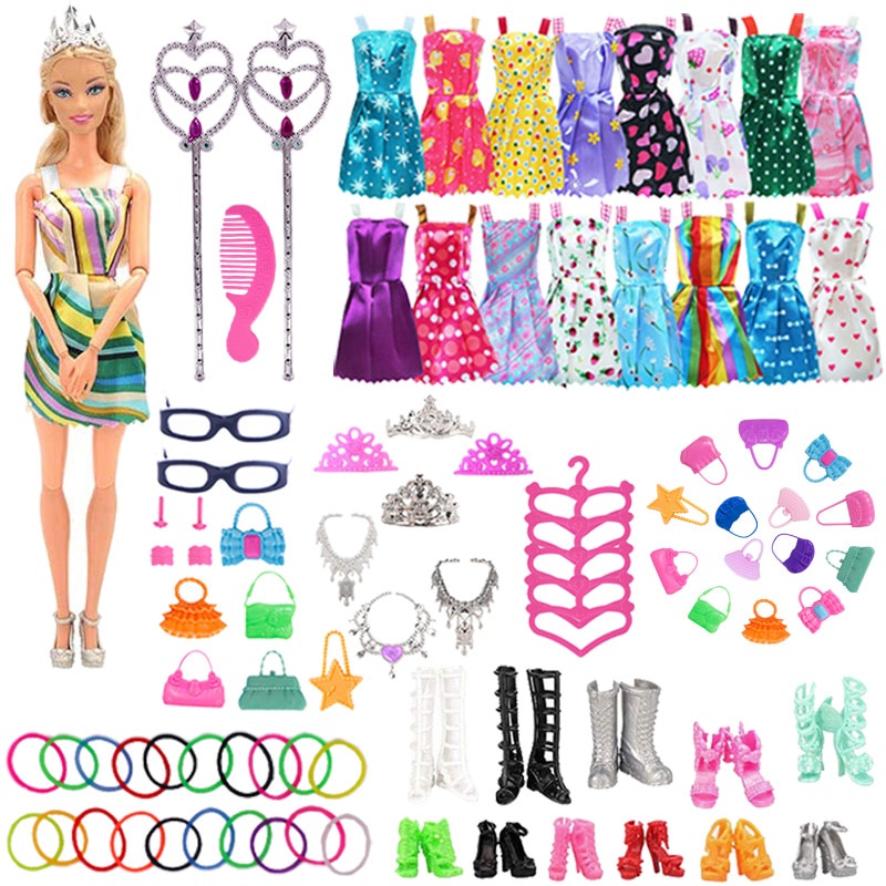 Clothes Accessories Barbie Doll Clothes Hangers 79Pcs/Set Doll