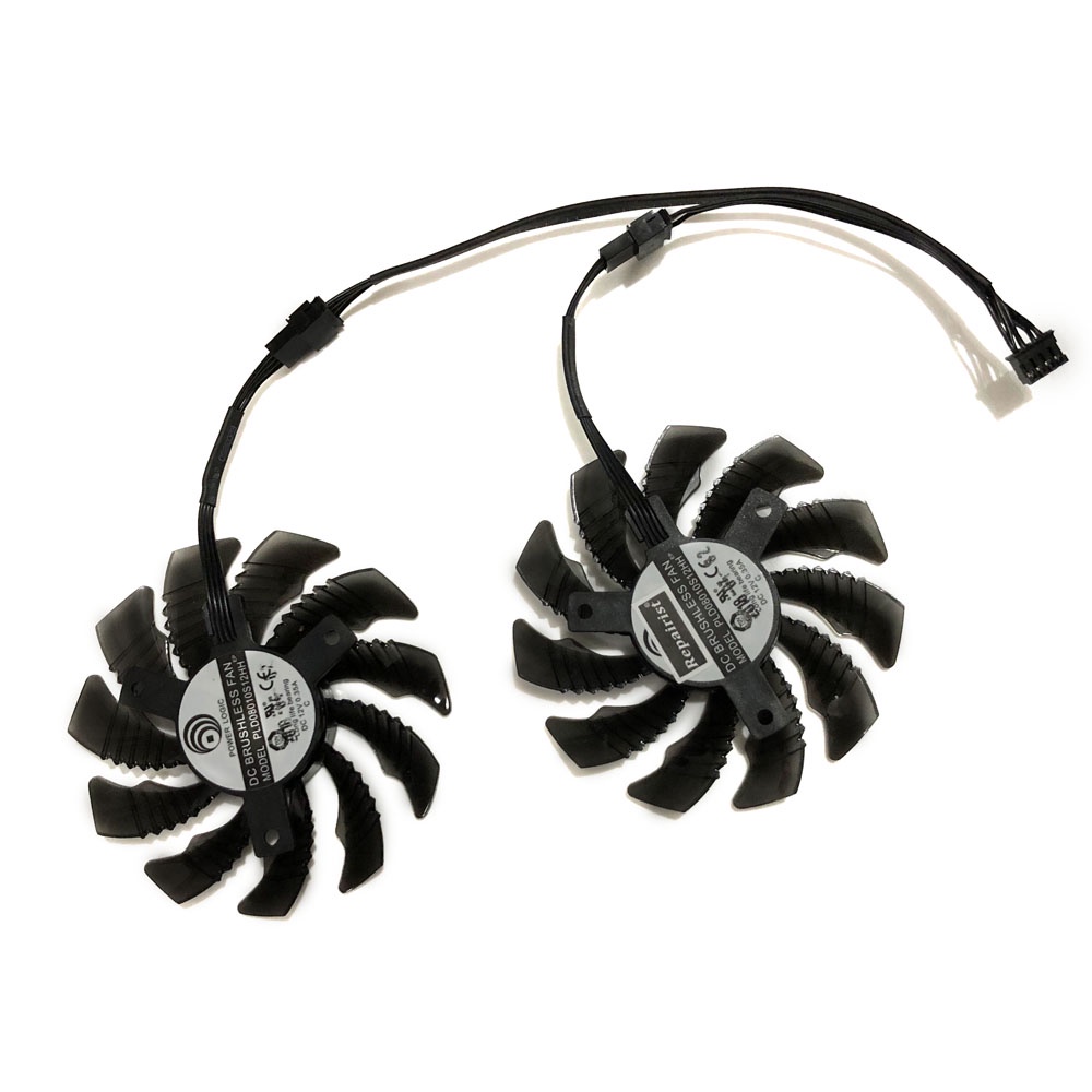 2pcs/Set RX550 RX560 GPU Cooler Graphics Fan For REDEON GIGABYTE RX 560 ...