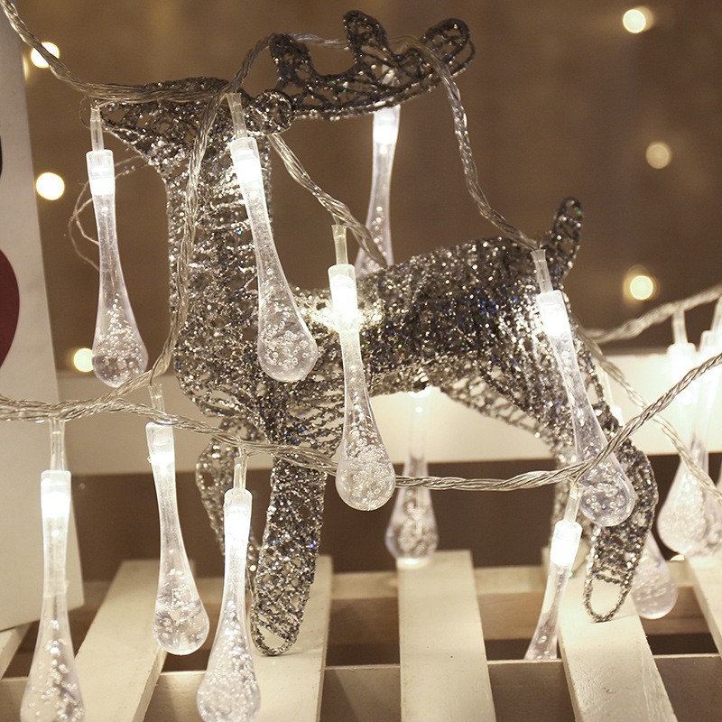 Led Fairy String Lights Water Drop Lamp String Garland USB Battery ...