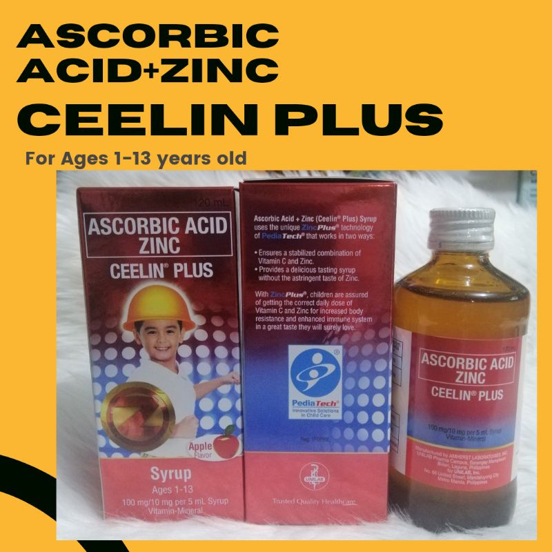 Ascorbic Acid Ceelin Plus Syrup 120ml Shopee Philippines