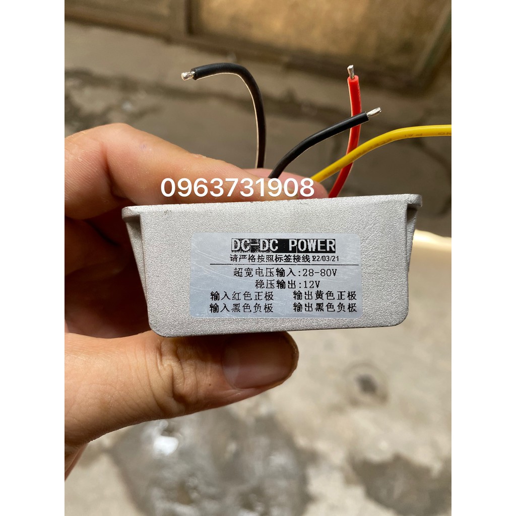 Dc voltage reducer from 28V-80V to DC 12V 10A waterproof | Shopee ...