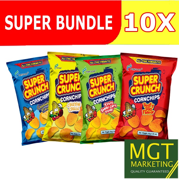 Super Crunch Corn Chips 55g All time favourite! Bundle of 10 (10pcs