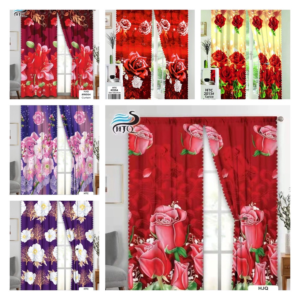 1pcs New Beautiful Red Rose Design String Curtain for Window or Home ...