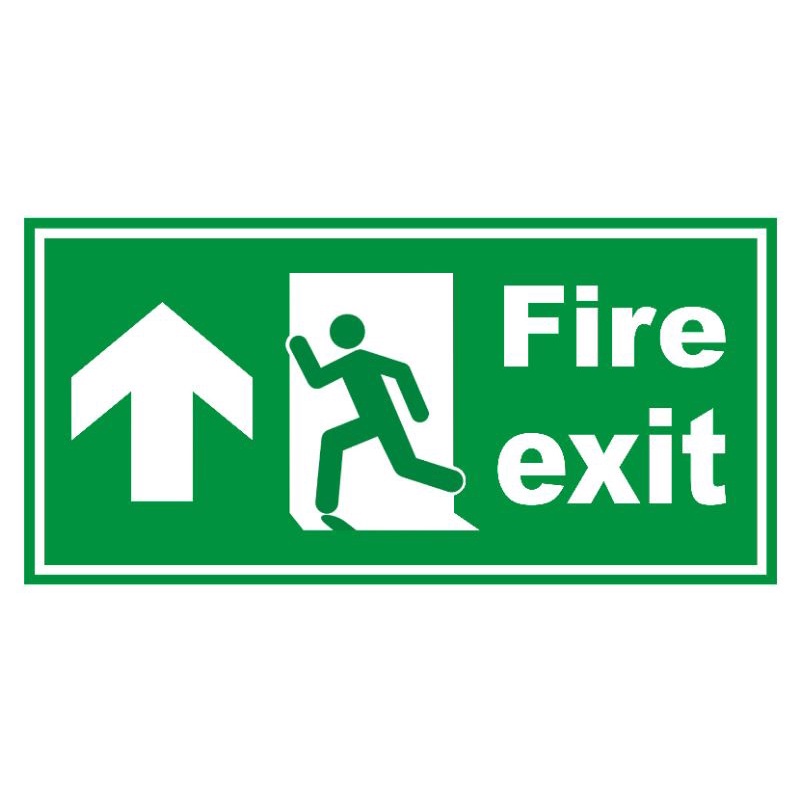 4 x 8 inches Fire Exit signage / green signage / PVC ID material ...