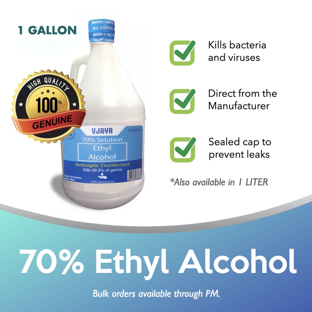 Alcohol 1 Gallon - 70% Ethyl Solution ( Direct from Manufacturer ...