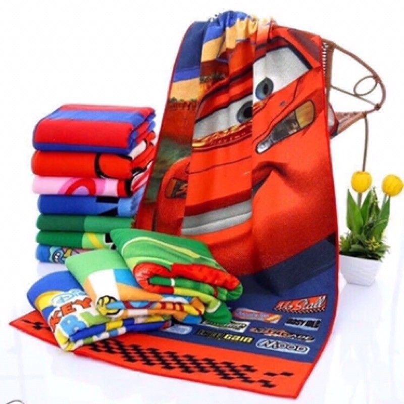 Personalized bath towels with FREE embroidered NAME Cartoon Character