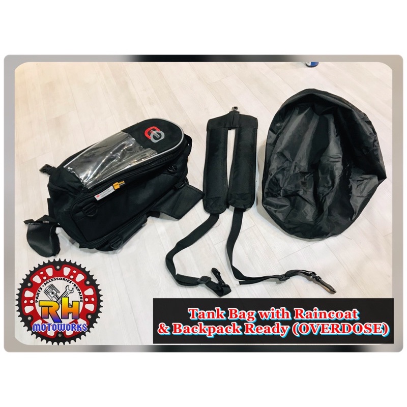 Tankbag v.2 with raincoat for Backbones & Big Bikes (Back Pack Ready ...